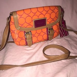 Orange Nine West Mini Crossbody Bag